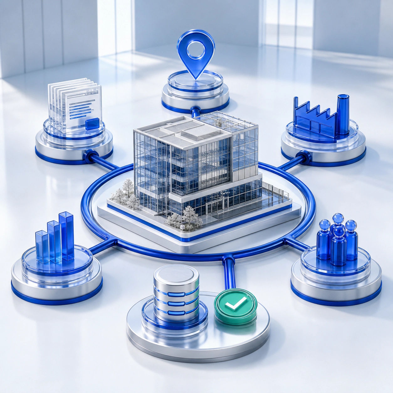 Editorial visualization of company intelligence