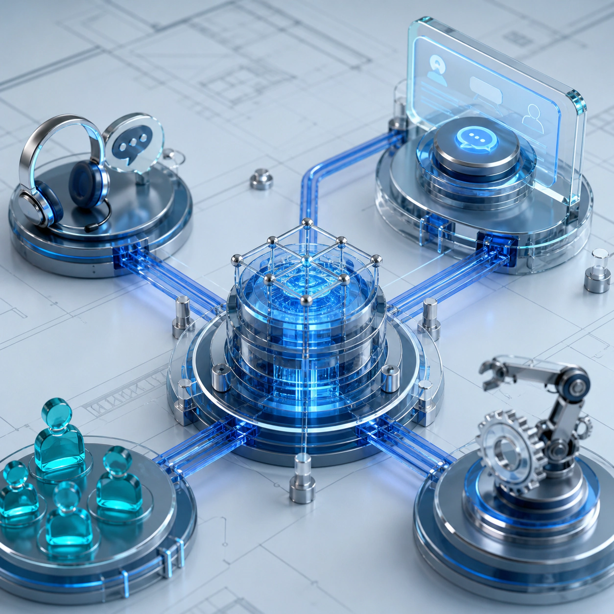 Editorial visualization of connect the experience